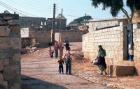 Główna droga Banabil zasypana odchodami owiec.